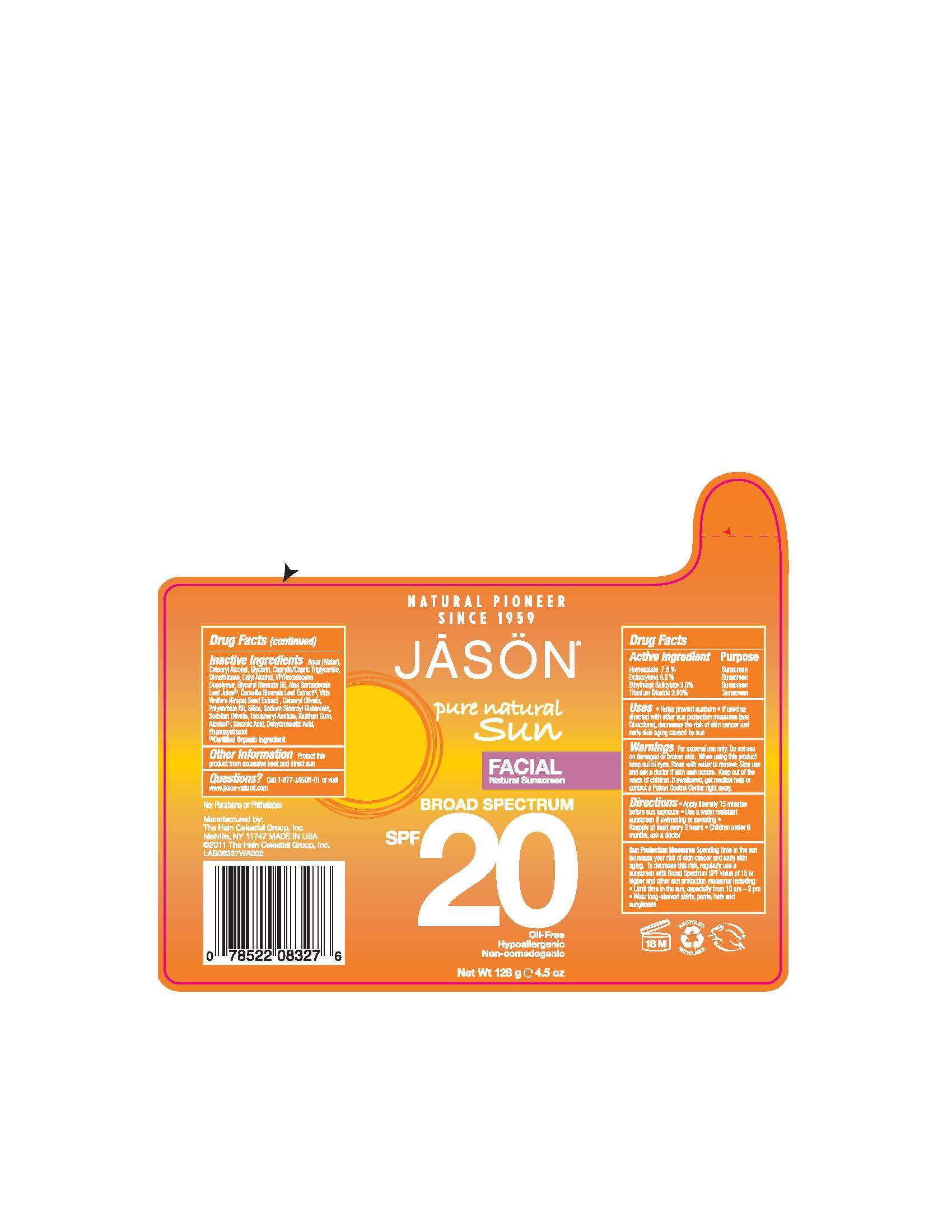 Jason Facial Natural Sunscreen Broad Spectrum SPF20